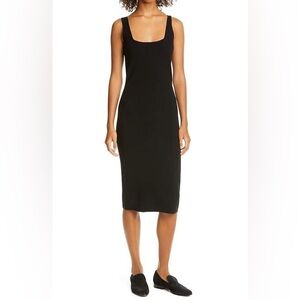 Vince Knit Sleeveless Dress with Square Neckline